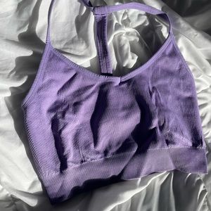 purple bra/ work out top